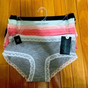 NWT Laura Ashley Cotton 5 Pack Panties Small